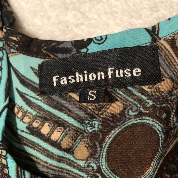 Turquoise cold shoulder tunic - Picture 7 of 8